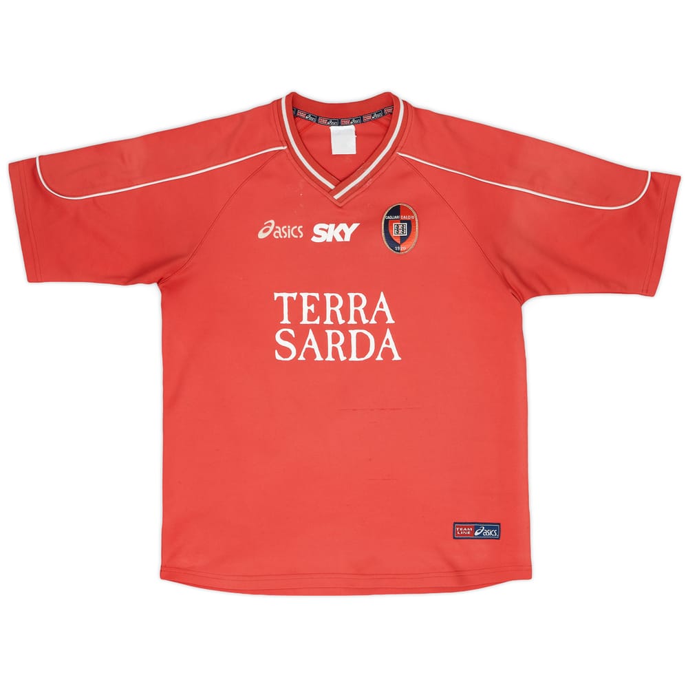 2005-06 Cagliari Asics Training Shirt - 5/10 - (M)