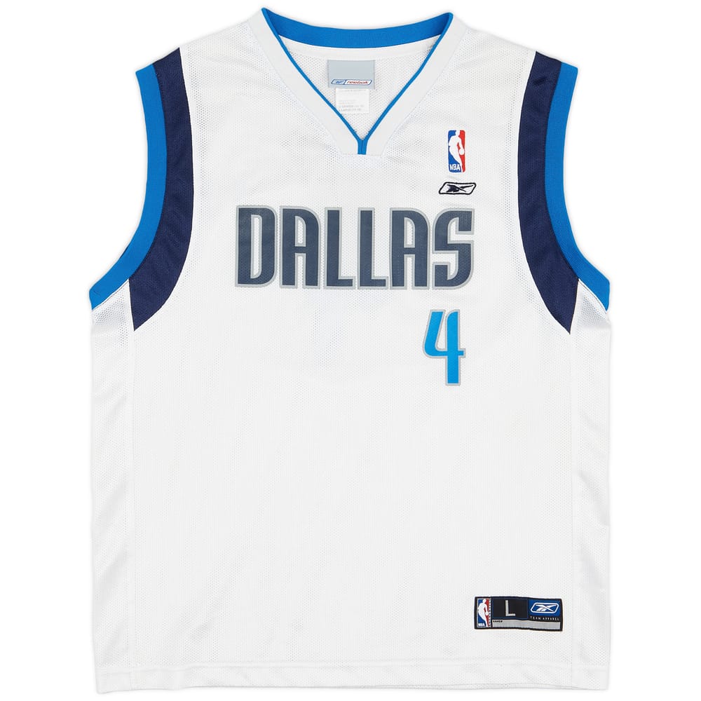 2002-05 Dallas Mavericks Finley #4 Reebok Home Jersey - 8/10 - (L.Boys)