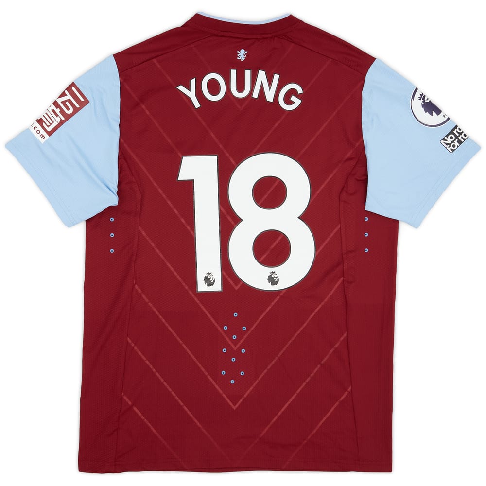 2022-23 Aston Villa Match Issue Home Shirt Young #18
