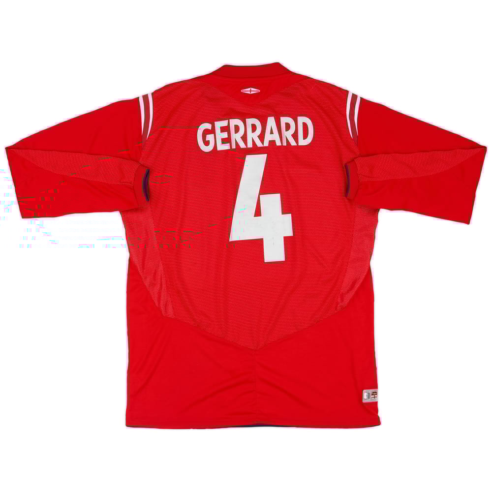 2004-06 England Away Shirt Gerrard #4 - 7/10 - (S)
