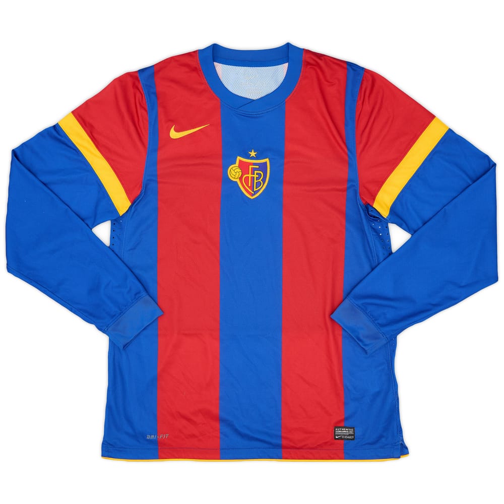 2011-12 FC Basel Authentic Home L/S Shirt - 9/10 - (L)