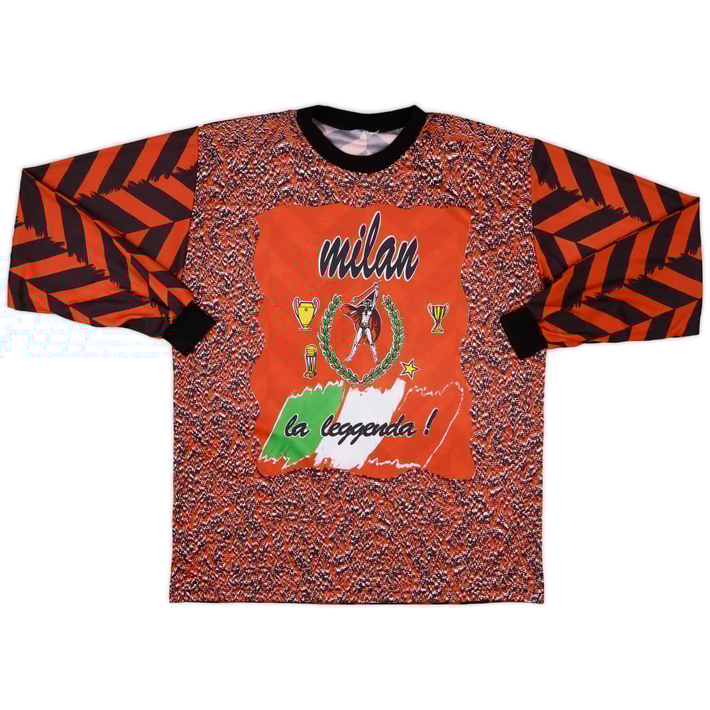 1993-94 AC Milan Graphic L/S Shirt - 8/10 - (XL)