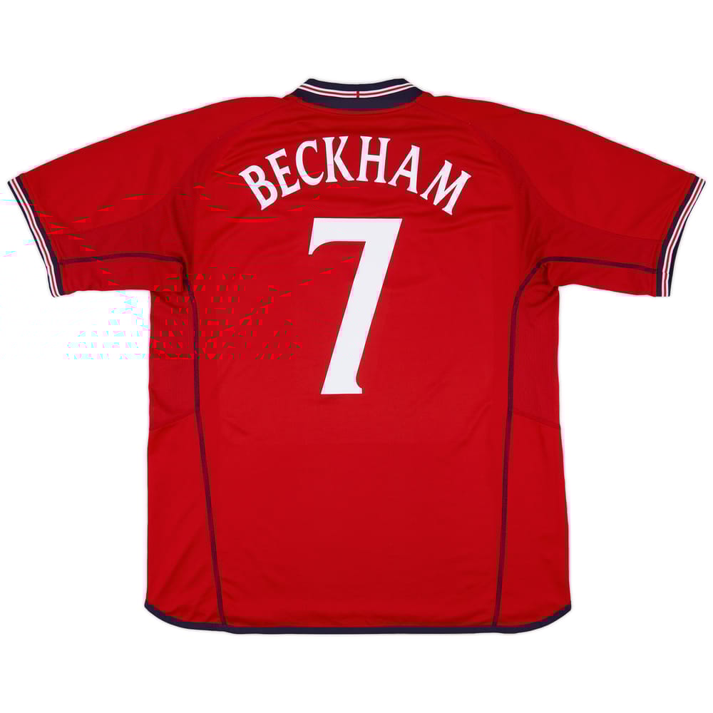 2002-04 England Away Shirt Beckham #7 - 6/10 - (XXL)