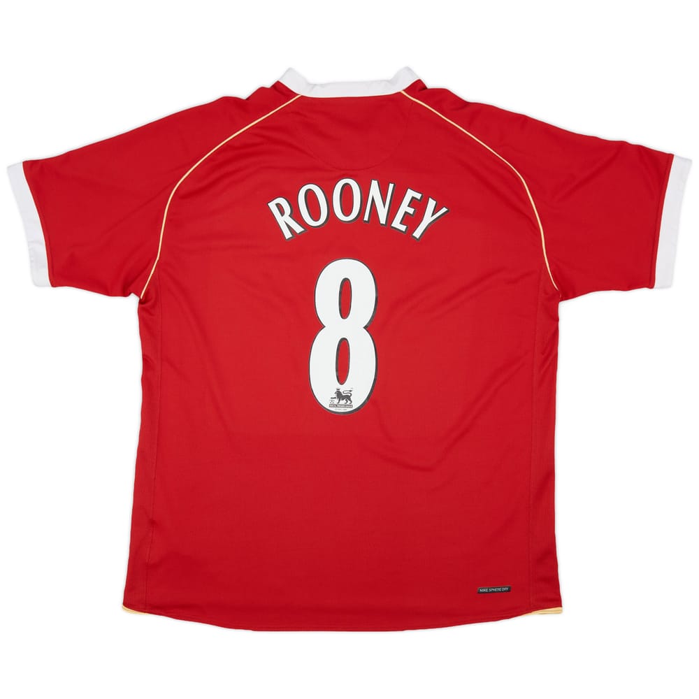 2006-07 Manchester United Home Shirt Rooney #8 - 8/10 - (XL)