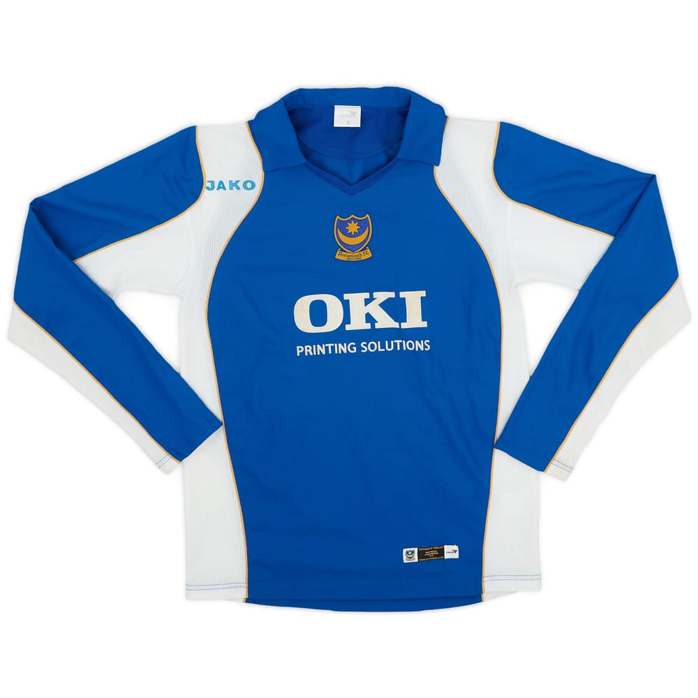 2006-07 Portsmouth Home L/S Shirt - 6/10 - (S)