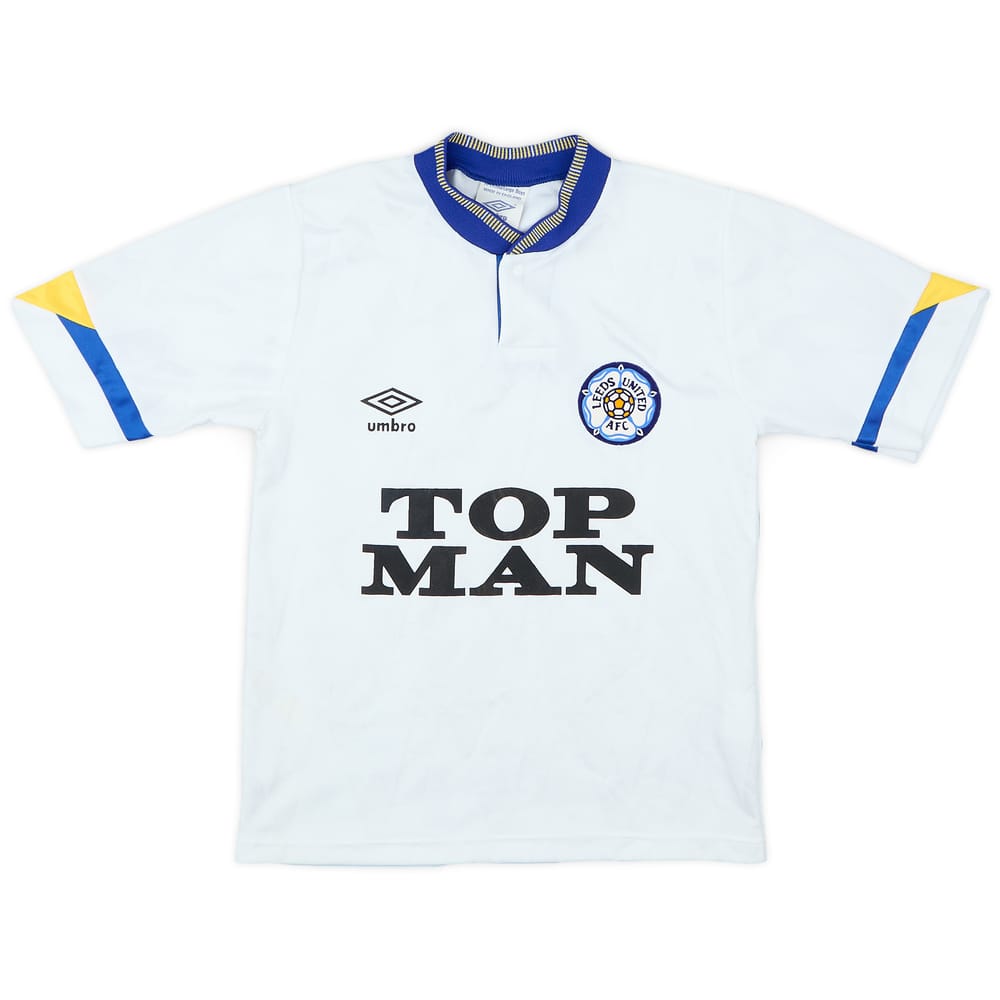 1990-91 Leeds United Home Shirt - 9/10 - (L.Boys)