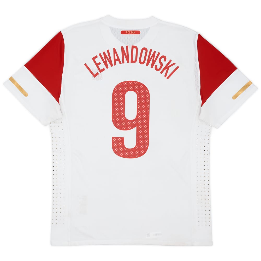 2010-12 Poland Player Issue Home Shirt Lewandowski #9 - 8/10 - (XL)