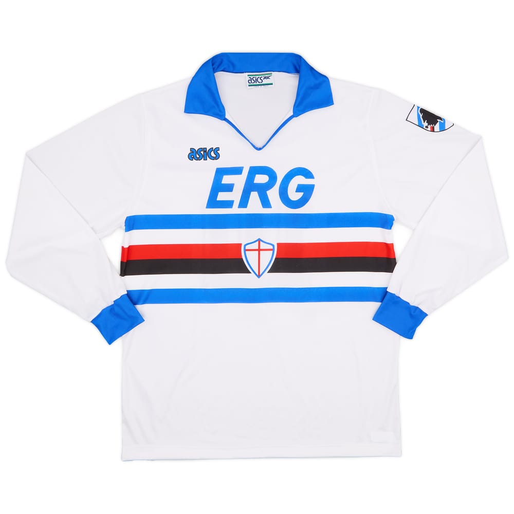 1991-92 Sampdoria Away L/S Shirt #10 - 8/10 - (XL)