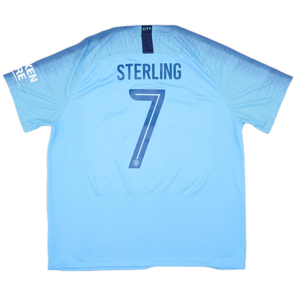 2018-19 Manchester City Home Shirt Sterling #7 - 8/10 - (XXL)