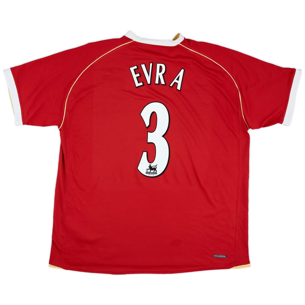 2006-07 Manchester United Home Shirt Evra #3 - 6/10 - (XXL)