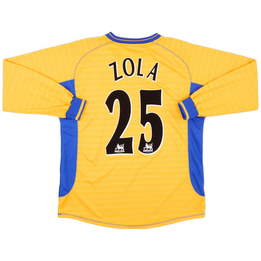 2000-01 Chelsea Away L/S Shirt Zola #25 - 8/10 - (L)
