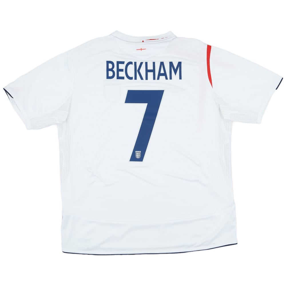 2005-07 England Home Shirt Beckham #7 - 7/10 - (XXL)