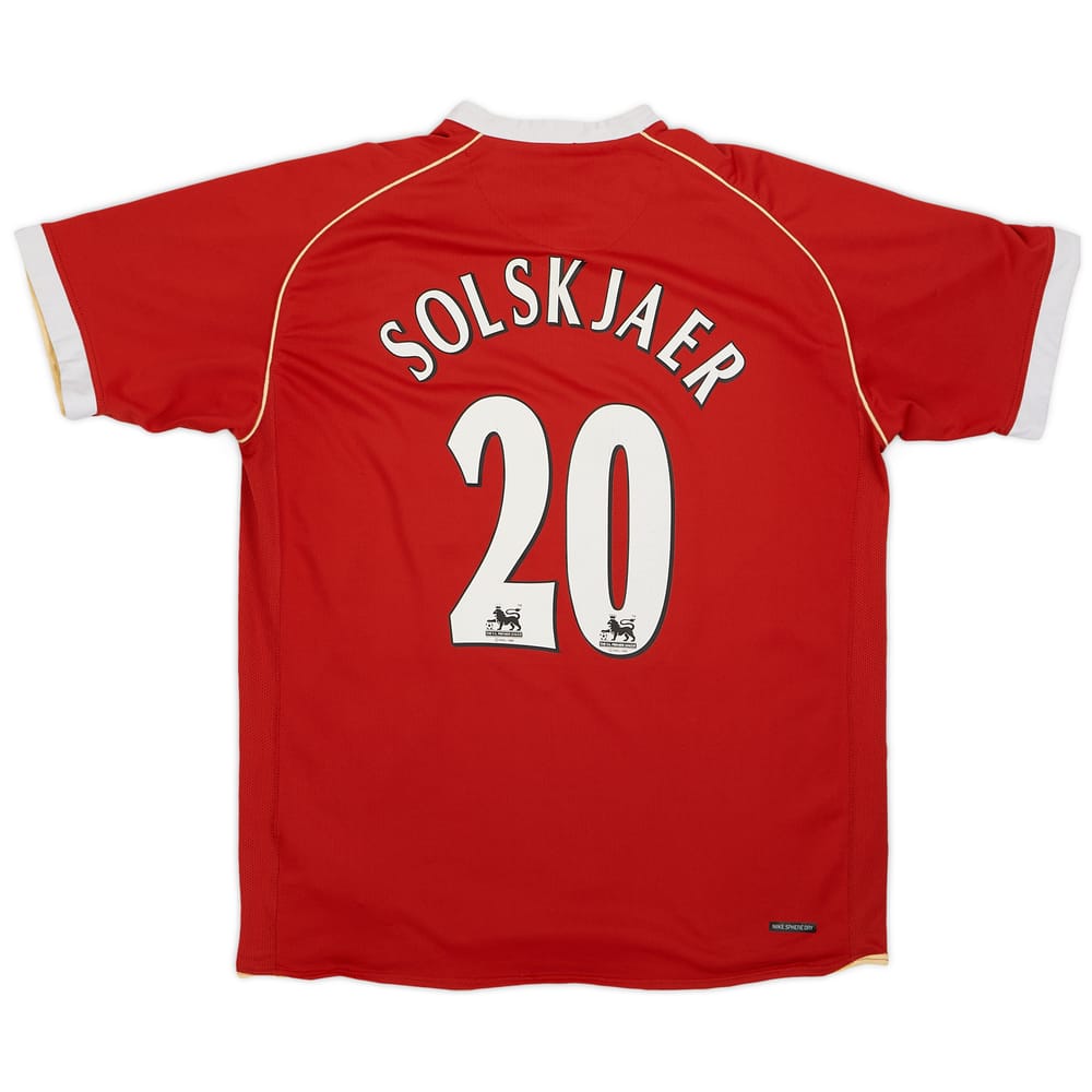 2006-07 Manchester United Home Shirt Solskjaer #20 - 7/10 - (L)