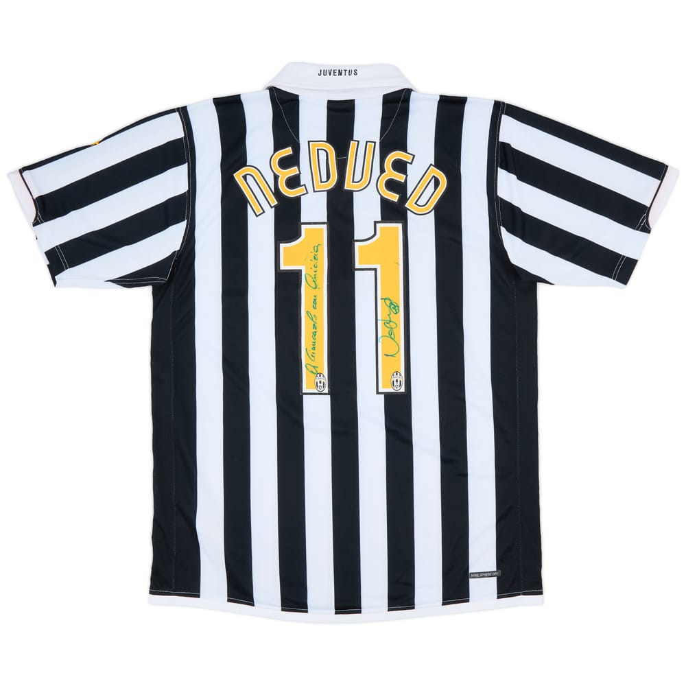 2006-07 Juventus Signed Home Shirt Nedved #11 - 3/10 - (L)
