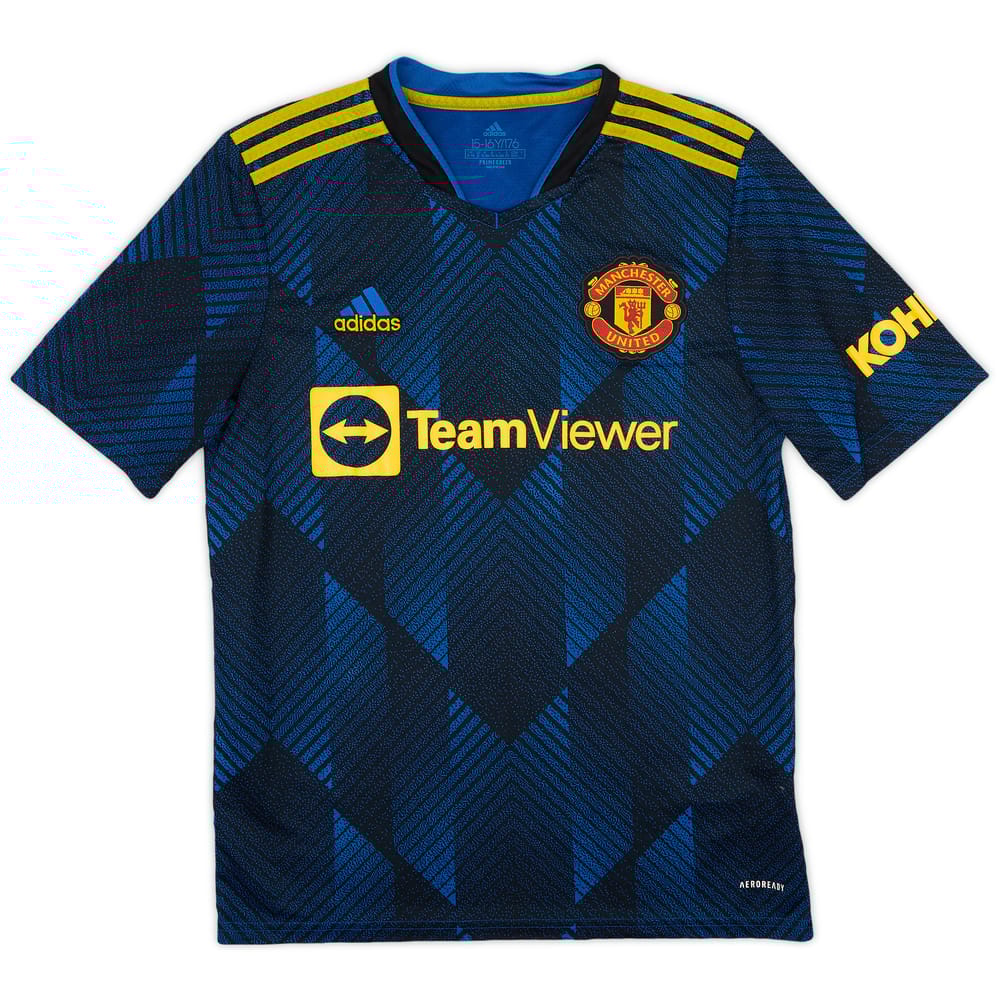 2021-22 Manchester United Third Shirt - 7/10 - (XL.Boys)