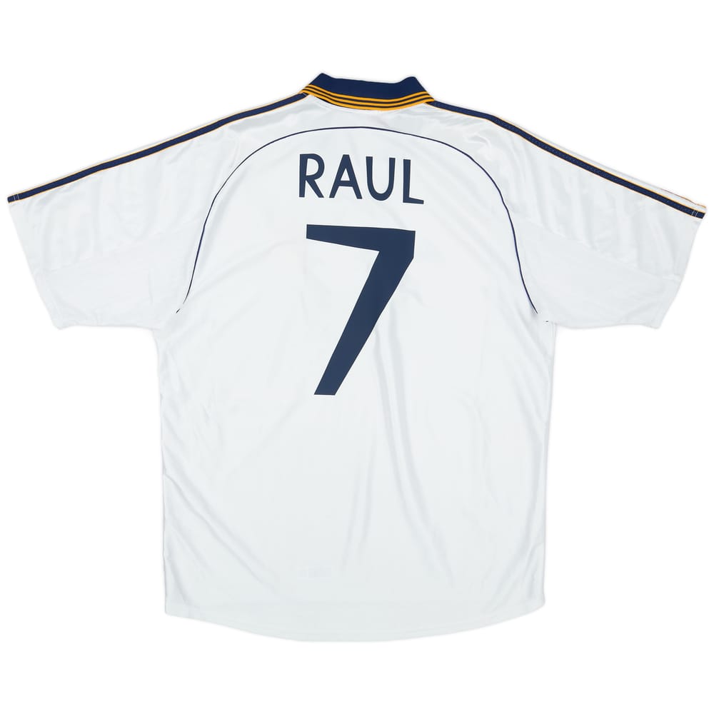 1998-00 Real Madrid Home Shirt Raul #7 - 6/10 - (XL)