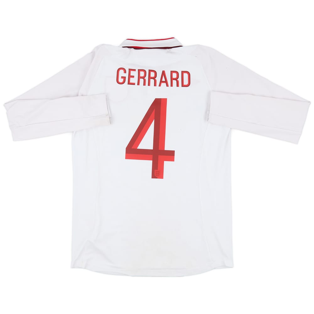 2012-13 England Home L/S Shirt Gerrard #4 - 5/10 - (S)