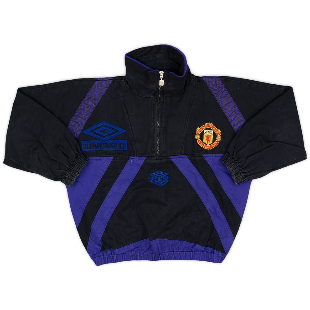 1996-97 Manchester United 1/4 Zip Drill Top - 5/10 - (L.Boys)