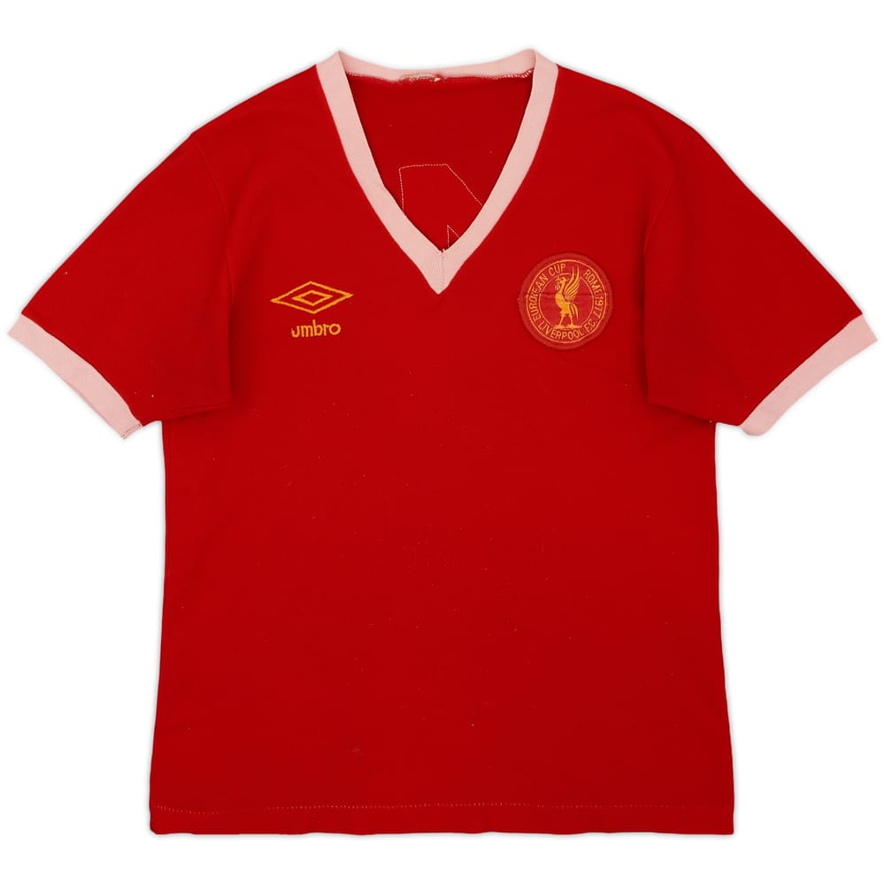 1976-77 Liverpool 'European Cup Rome' Home Shirt #4 - 7/10 - (M.Boys)