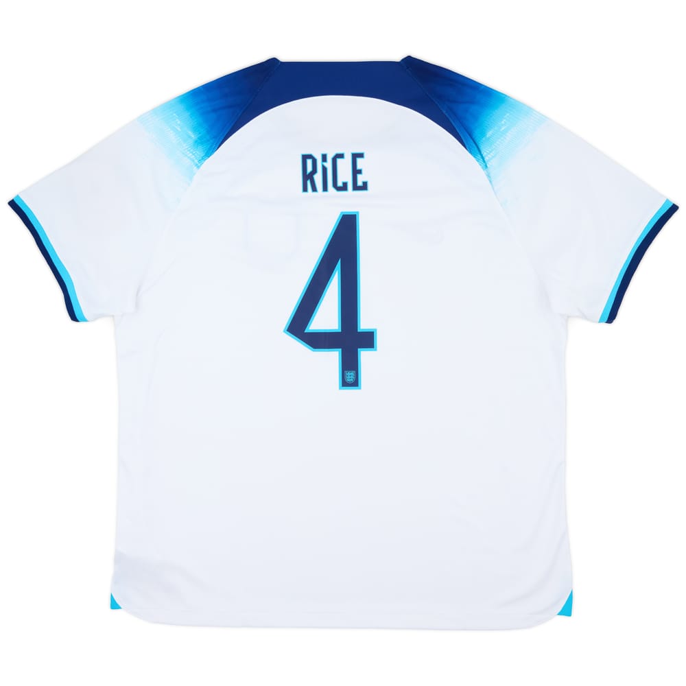 2022-23 England Home Shirt Rice #4 (XXL)