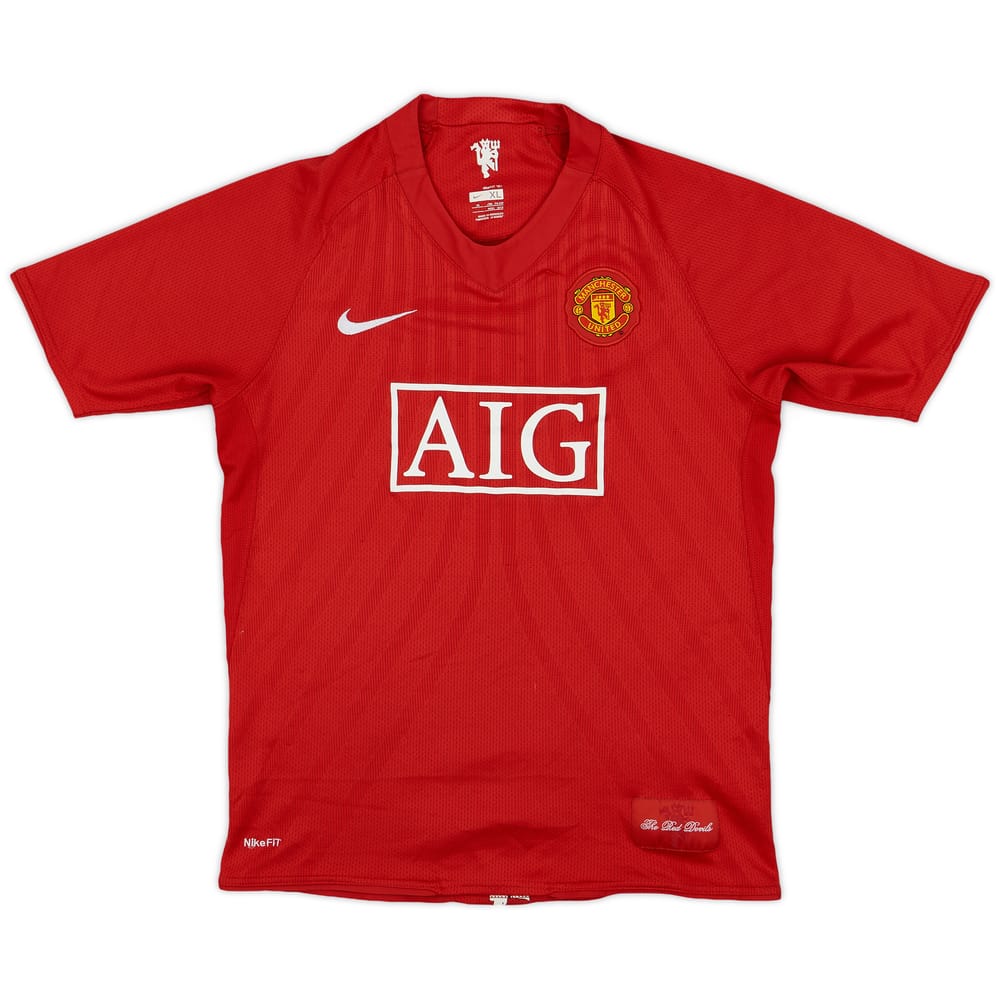2007-09 Manchester United Home Shirt - 5/10 - (XL.Boys)