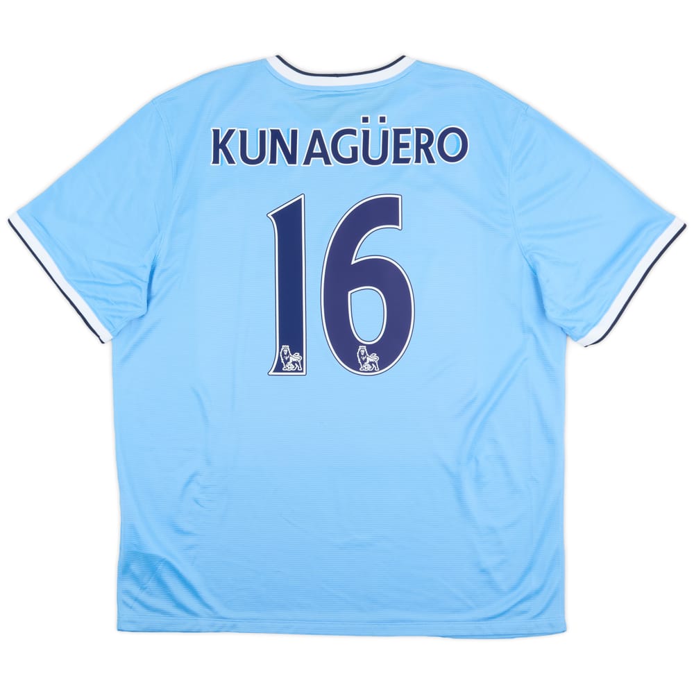 2013-14 Manchester City Home Shirt Kun Aguero #16 (XXL)