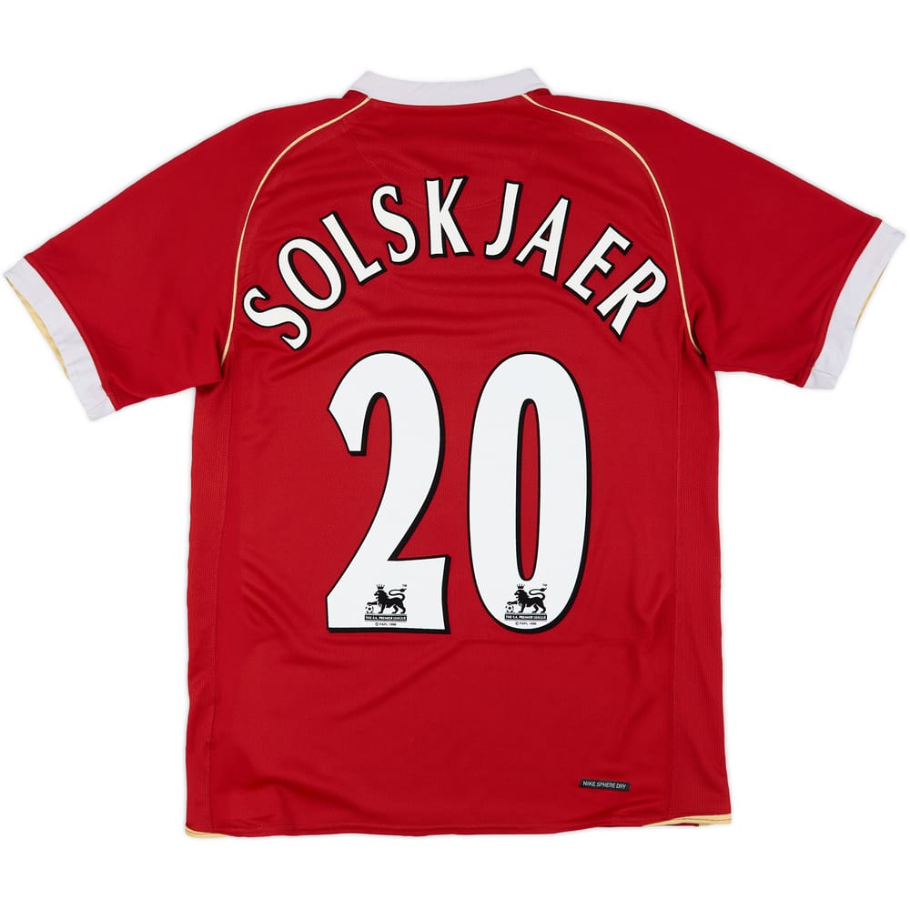 2006-07 Manchester United Home Shirt Solskjaer #20 - 8/10 - (S)