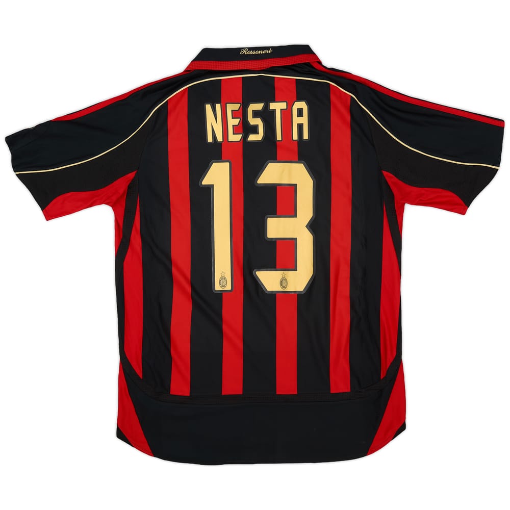 2006-07 AC Milan Home Shirt Nesta #13 - 6/10 - (XL)
