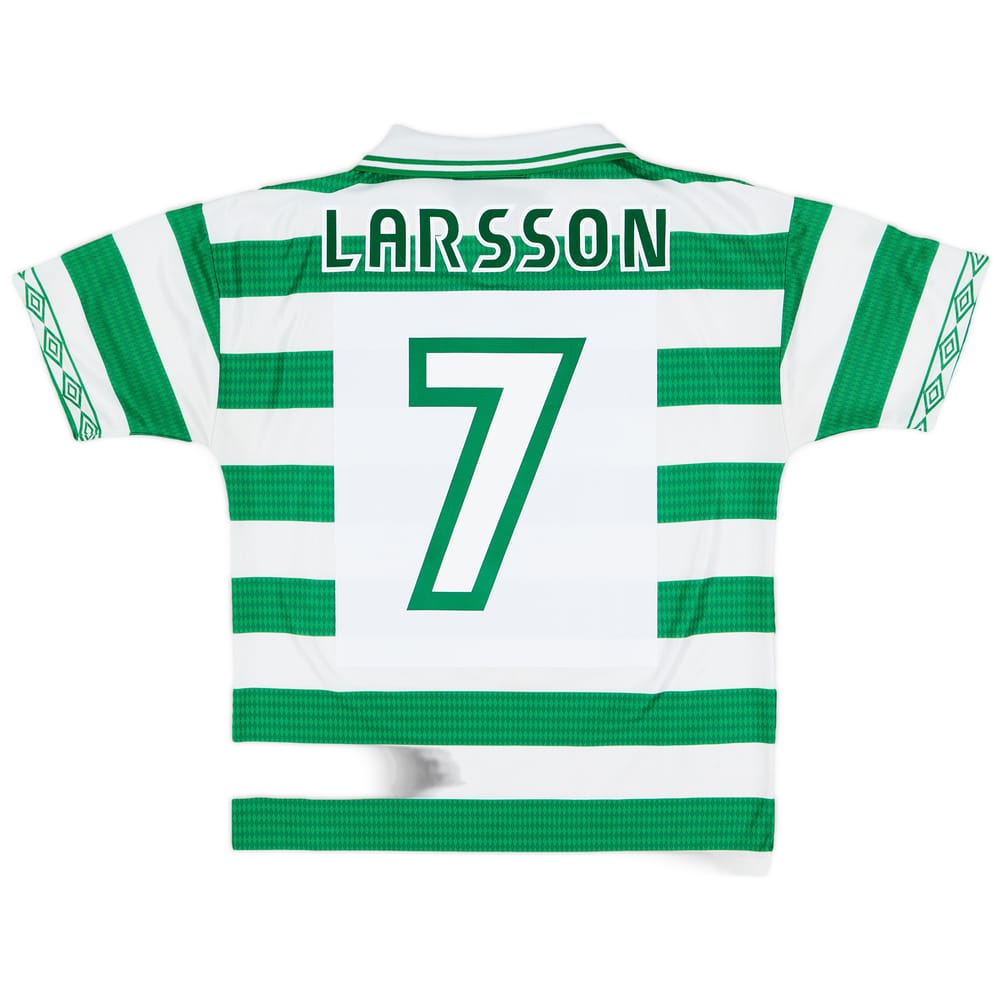 1997-99 Celtic Home Shirt Larsson #7 - 6/10 - (M)