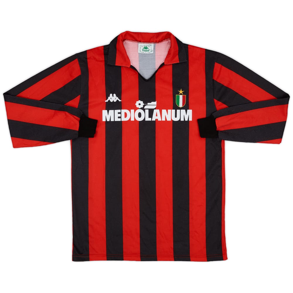 1988-89 AC Milan Home L/S Shirt - 9/10 - (XL)