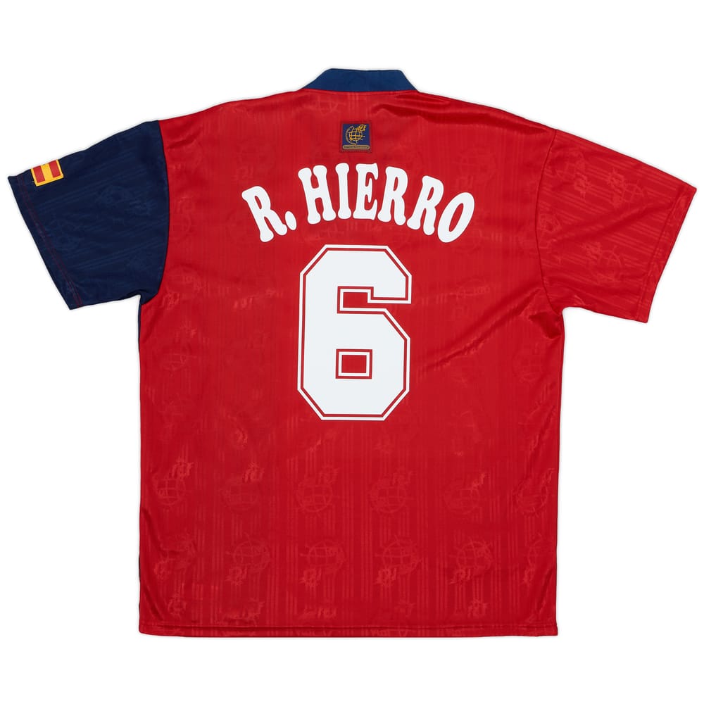 1996-98 Spain Home Shirt R.Hierro #6 - 9/10 - (L)