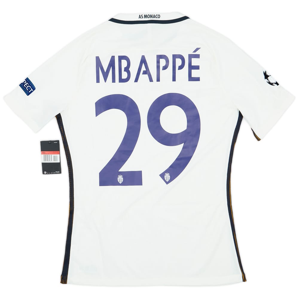 2016-17 Monaco Authentic Away Shirt Mbappe #29 (L)
