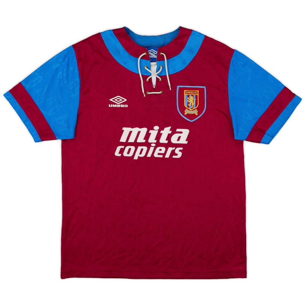 1992-93 Aston Villa Home Shirt - 8/10 - (L)