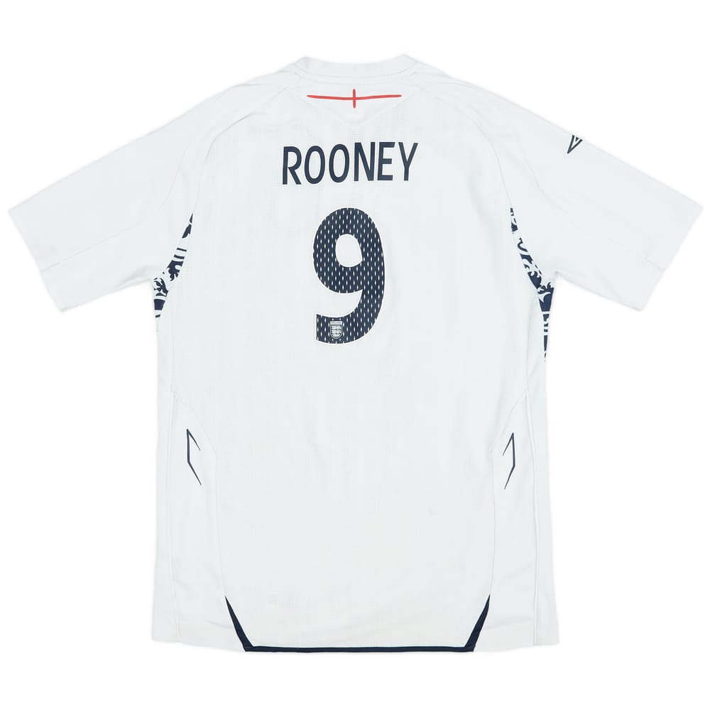 2007-09 England Home Shirt Rooney #9 - 5/10 - (XL.Boys)
