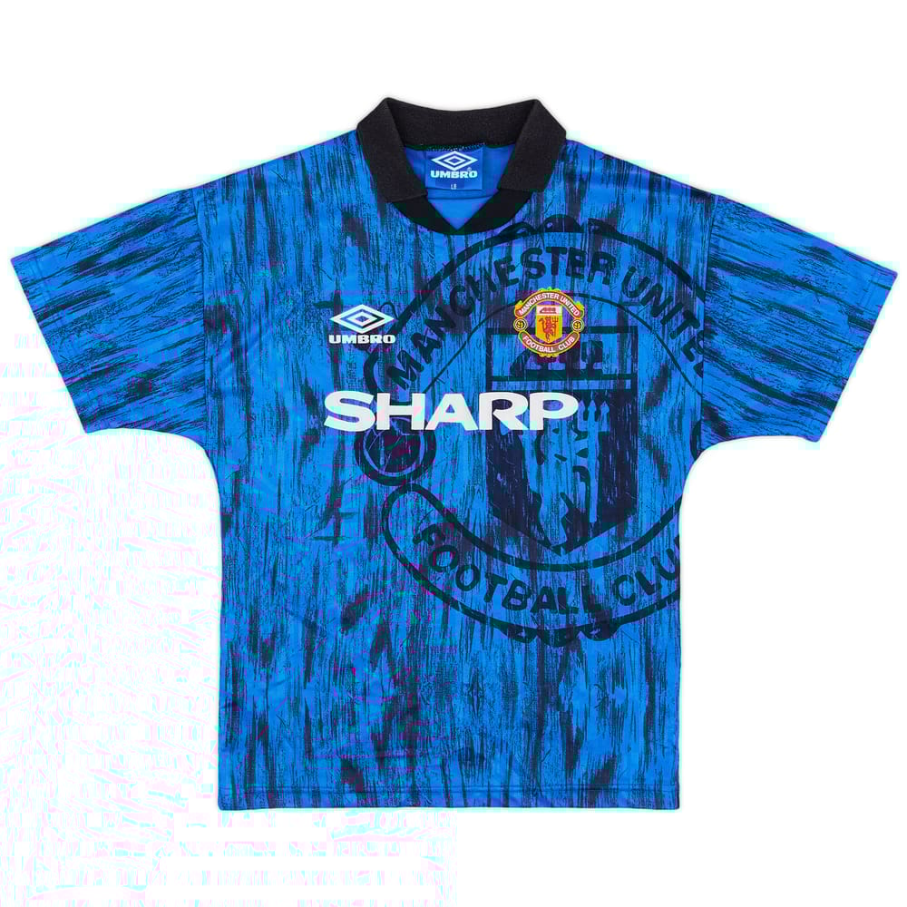1992-93 Manchester United Away Shirt #7 - 9/10 - (L.Boys)