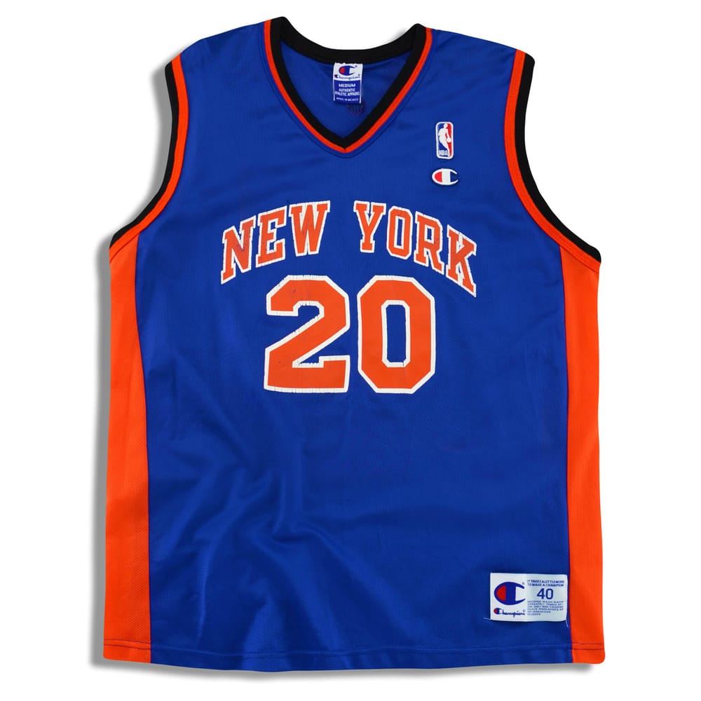 2001-02 New York Knicks Houston #20 Champion Jersey (Away) M