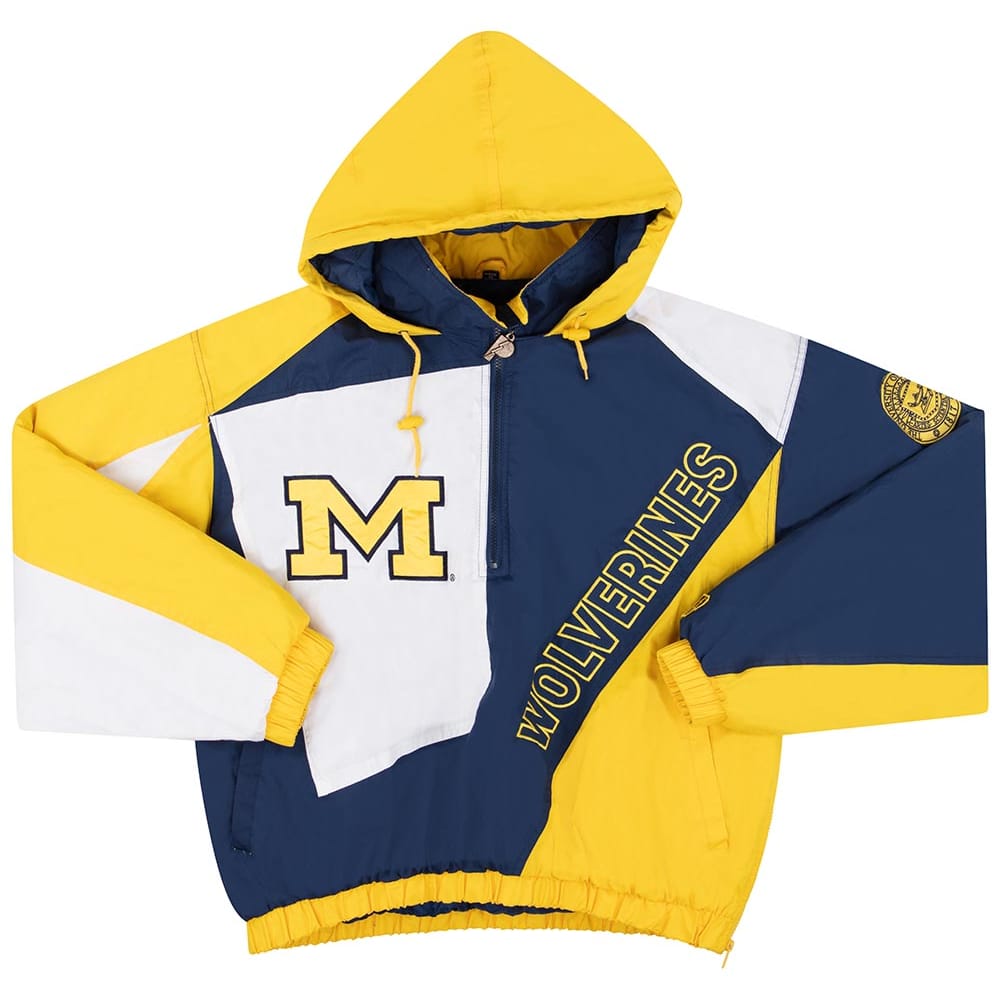 1990s Michigan Wolverines Pro Player Pullover Rain Coat Y