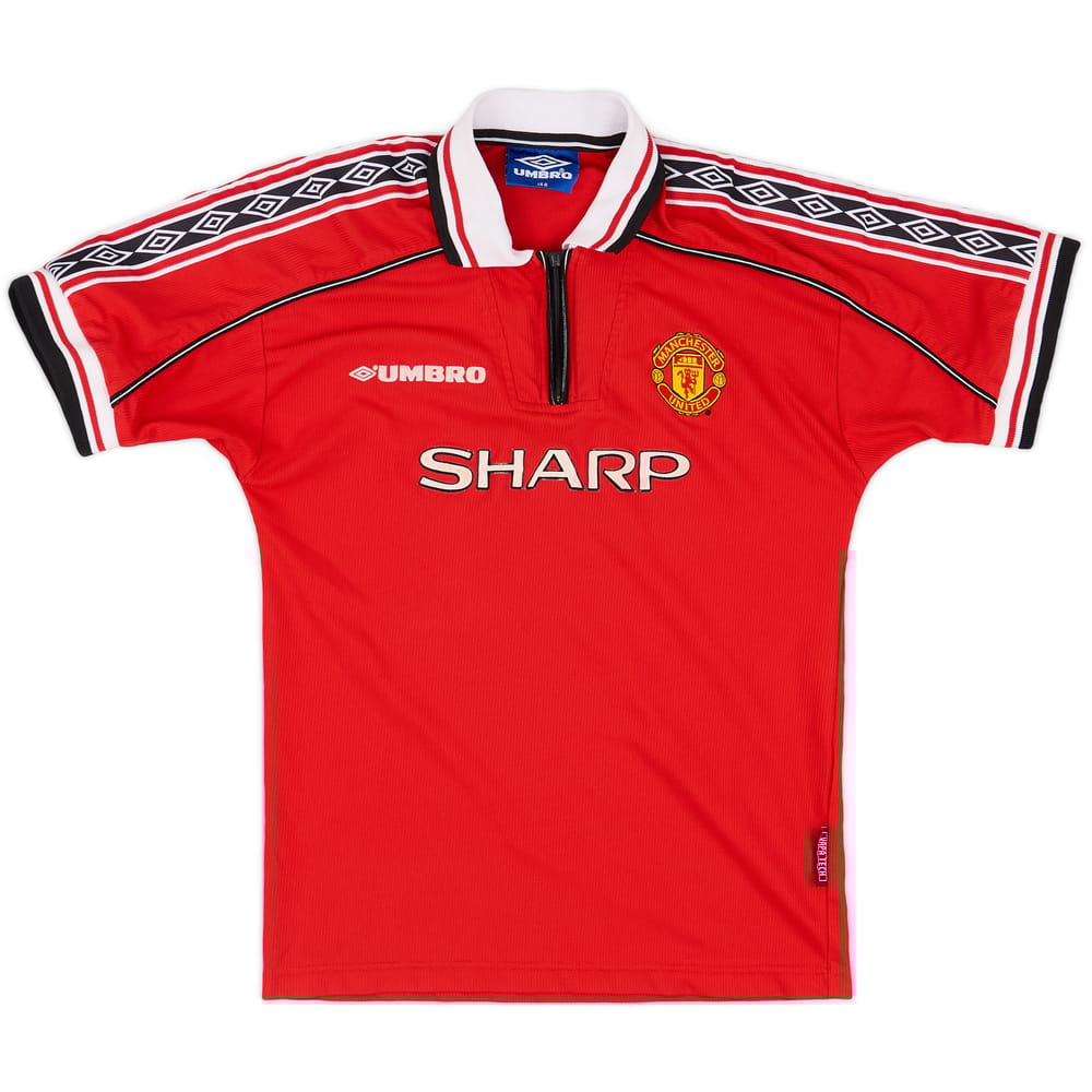 1998-00 Manchester United Home Shirt - 8/10 - (M.Boys)