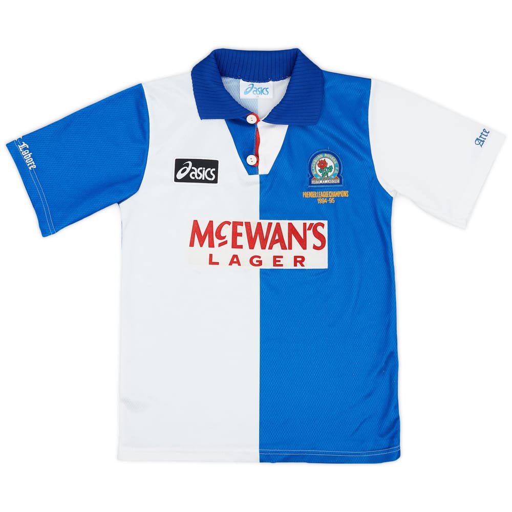 1995-96 Blackburn Rovers Home Shirt - 8/10 - (L.Boys)
