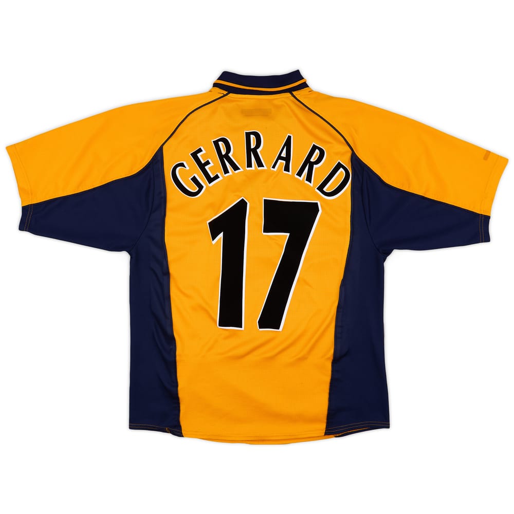 2000-02 Liverpool Away Shirt Gerrard #17 - 8/10 - (XL.Boys)
