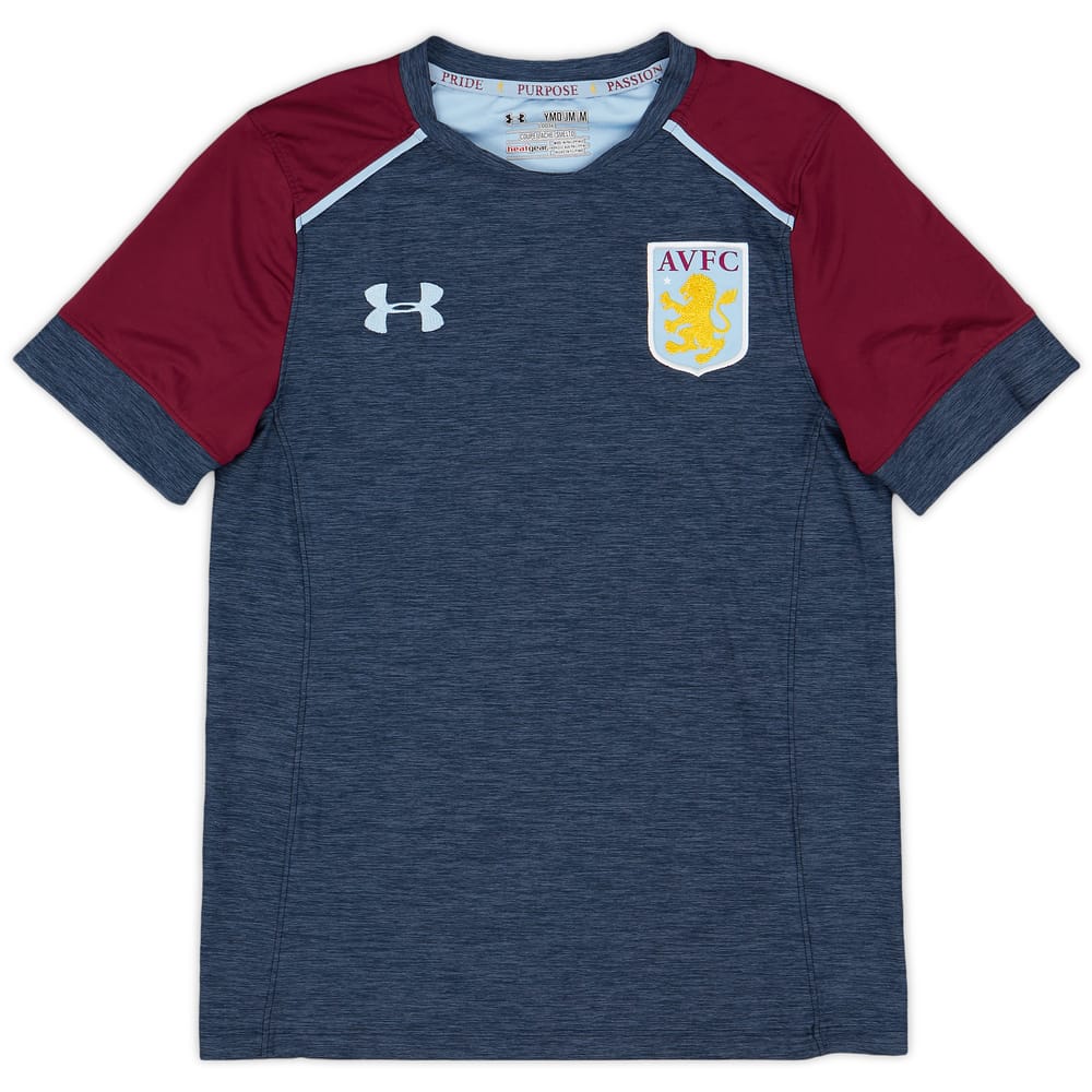 2016-17 Aston Villa Under Armour Training Shirt - 8/10 - (M.Boys)