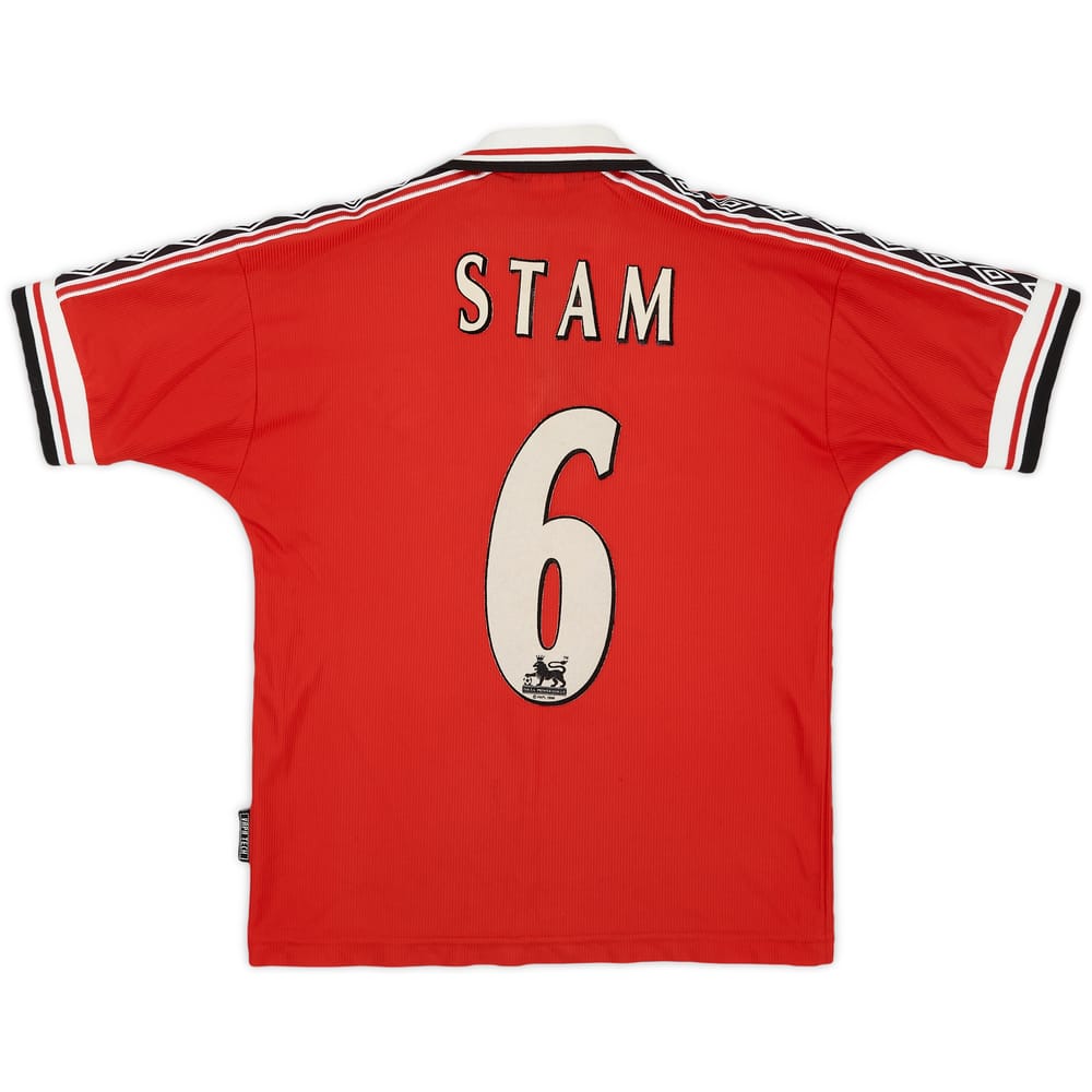 1998-00 Manchester United Home Shirt Stam #6 - 8/10 - (L.Boys)
