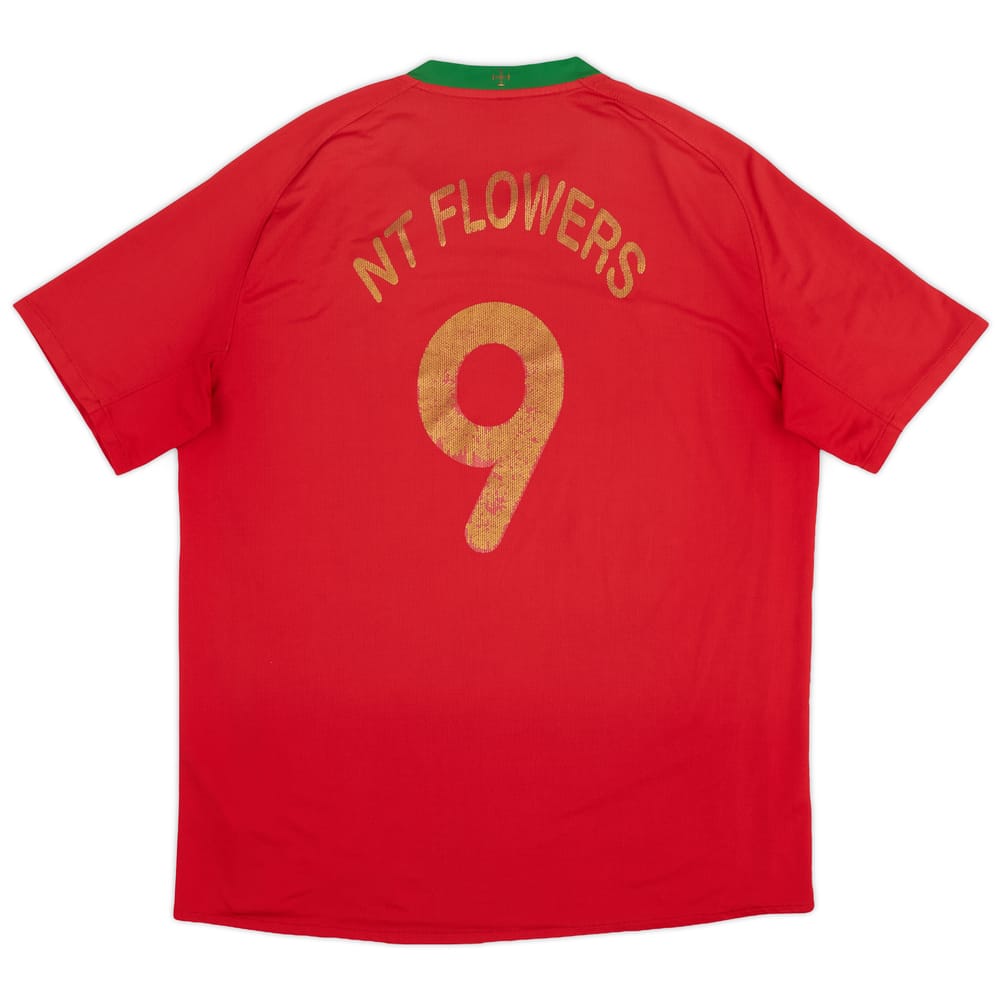 2008-10 Portugal Home Shirt NT Flowers #9 - 6/10 - (XL)