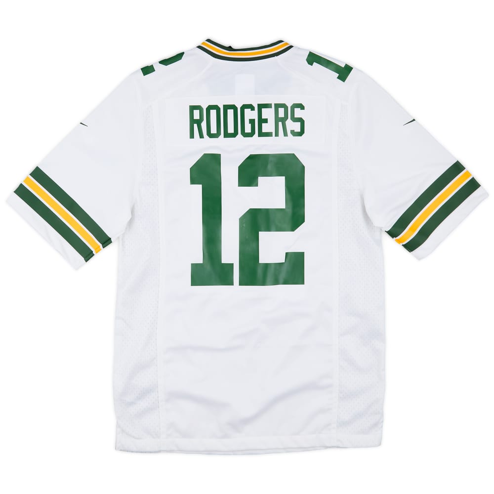 2012-22 Green Bay Packers Rodgers #12 Nike Game Away Jersey (S)