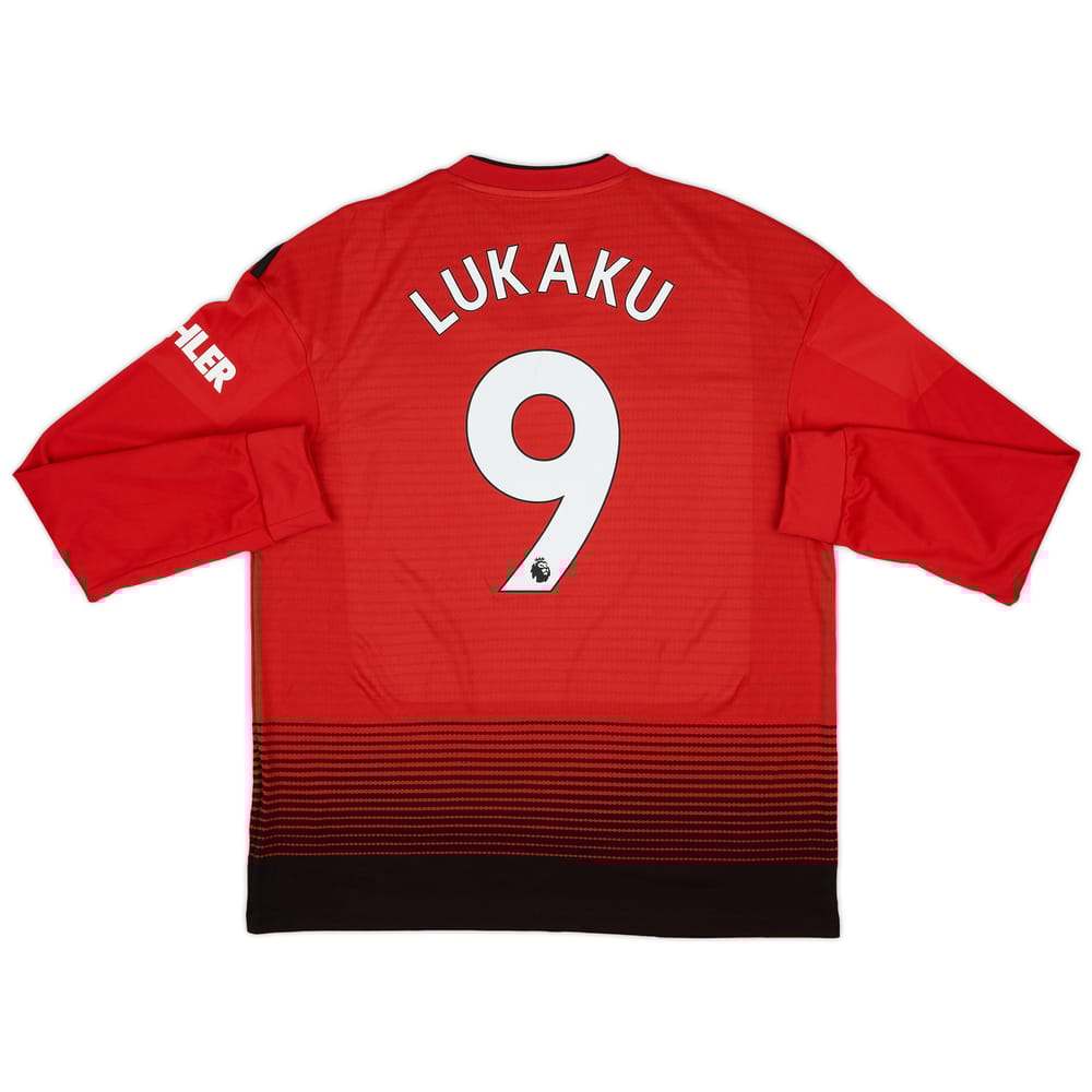 2018-19 Manchester United Home L/S Shirt Lukaku #9 (L)