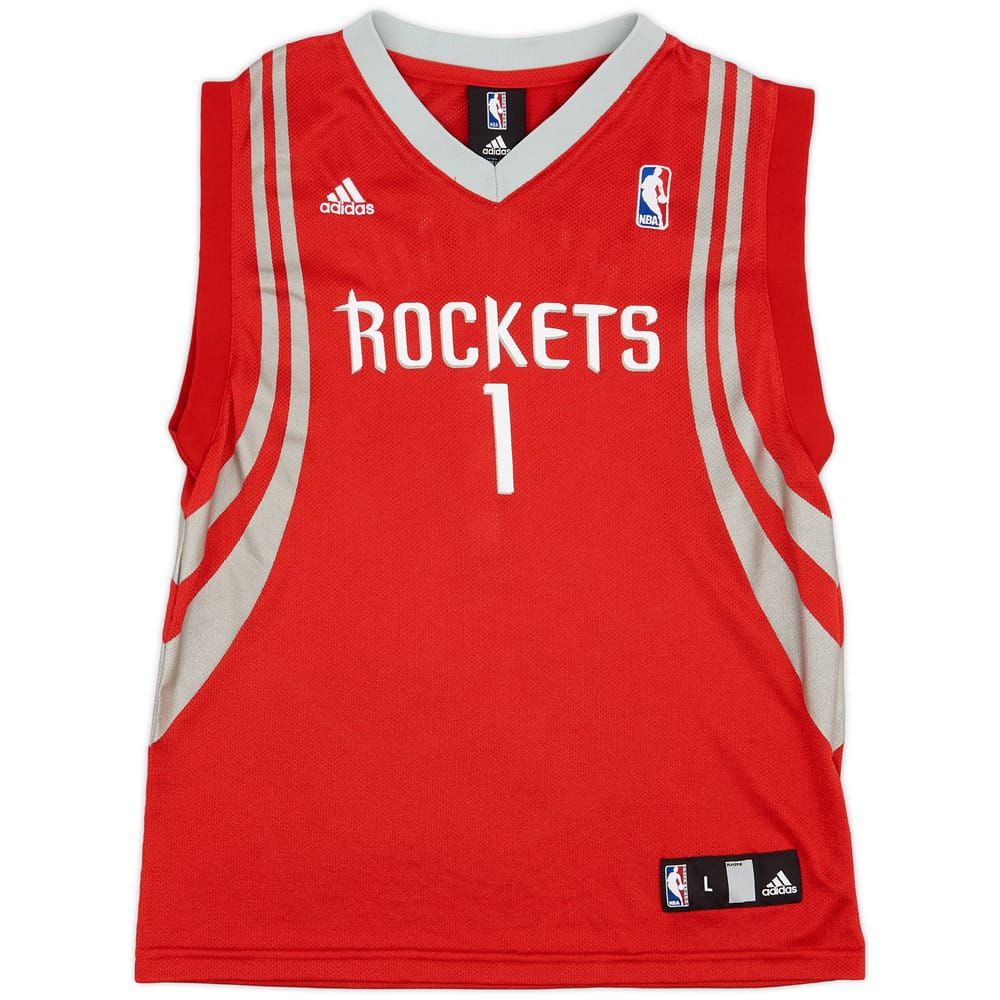 2006-10 Houston Rockets McGrady #1 adidas Away Jersey - 9/10 - (L.Boys)