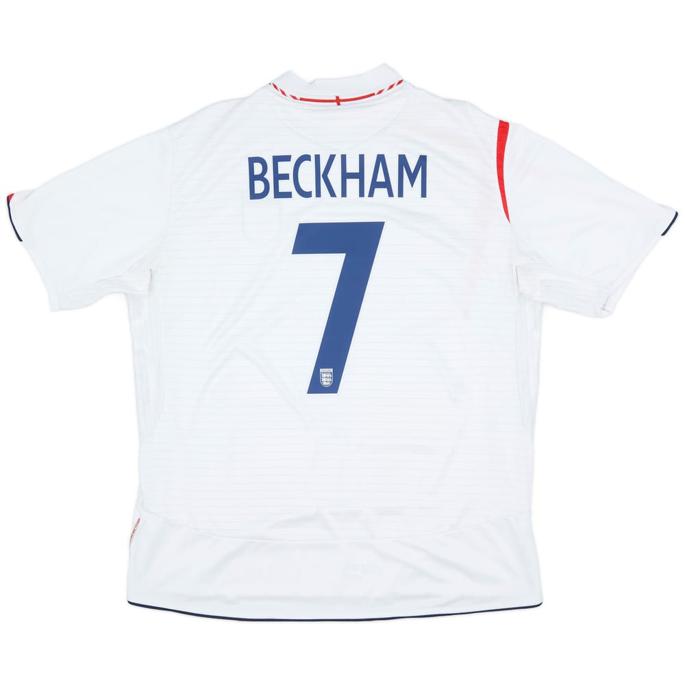 2005-07 England Home Shirt Beckham #7 - 7/10 - (XXL)