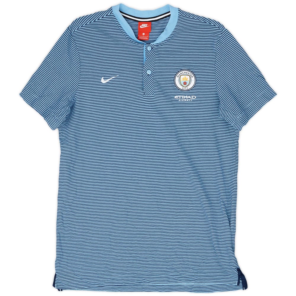 2017-18 Manchester City Nike Polo Shirt - 9/10 - (L)