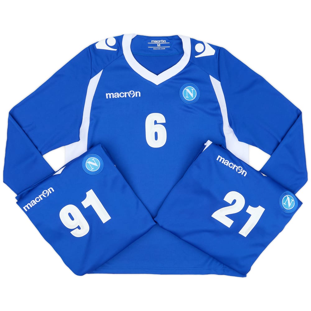 2014-15 Napoli Player Issue Training L/S Tee # - 7/10 - (XL)