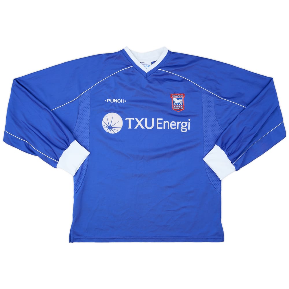 2001-02 Ipswich Home L/S Shirt - 8/10 - (S)